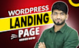 build responsive wordpress elementor website, wordpress landing page