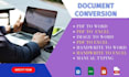 do file conversion, PDF to word or excel
