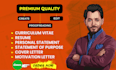create your CV, resume, cover letter, sop and personal statement