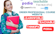 setup online course website in podia, kajabi, teachable, learnworld, thinkific