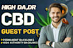 do white hat high da dofollow cbd cannabis marijuana guest post seo backlinks