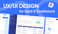 create saas dashboard UX UI web design for your web app in figma