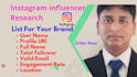do data entry, copy paste, instagram influencer research