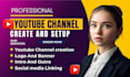 create and setup youtube channel