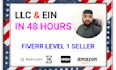 register US llc and ein for non US resident in 48 hours