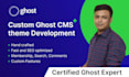 develop a custom ghost cms theme tailored to your brand