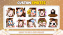 create cute custom emotes and animated emotes for stream
