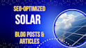 write solar panel and battery blogs and articles as a content writer