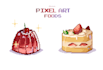 draw pixel art food illustrations and more