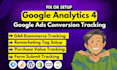 setup google analytics 4, gads conversion tracking, ga4 server side tracking GTM