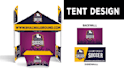 do canopy tent design,table cover,flag design ,back wall,sides wall