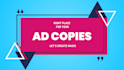 write ad copy, copy writer