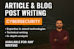 do professional technical writing on cyber security