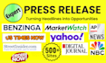 write a press release,  and press release distribute