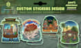 create custom sticker patch and pin design for your company