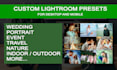 create custom lightroom presets