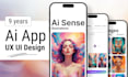 create amazing ai app design UX UI, mobile app