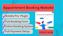 install amelia booking plugin and create an appointment booking website