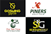 do professional creative golf club logo