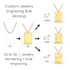 create custom jewelry engraving mockups with 3d design and render