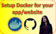 setup docter and deploy your app or website