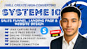 setup systeme io sales funnel automation, systeme io website landing page expert