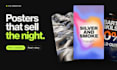 design a techno or club event poster and animate it for instagram