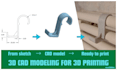 create custom 3d cad models and stl files for 3d printing