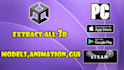 extract all 3d models,animation,gui from unity game