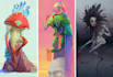 do character design, concept art, and splash art