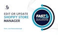edit, update, manage and develop your shopify store website
