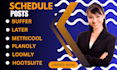 schedule posts on social media later buffer metricool hotsuite loomly planoly