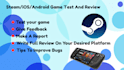 review and test your game