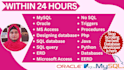 write sql query and create database on oracle, mysql, mssql