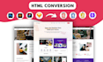 convert figma, xd, psd designs to HTML, CSS, js, html expert