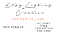 create an etsy listing for your product including title, description, and SEO