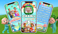 create birthday party invitation, cocomelon birthday invitation video