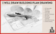 draw building plan drawing in auto cad