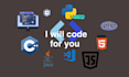 code in c cplusplus java pyhton programming projects