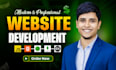 build, rebuild website development as full stack developer, front end developer