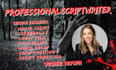 write movie script, screenplay, short film script, rewrite script, script editor