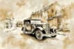 illustrate of car conceptual background sketch
