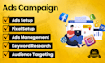 run facebook ads,manage ads campaigns, fb pixel setup for shopify