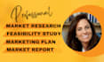expertly prepare a market study, marketing report, feasibility study, and plan