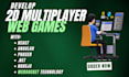develop 2d multiplayer web game using javascript frameworks