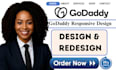 design godaddy website redesign godaddy website design develop godaddy website