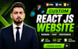 create react website , react js  with tailwind CSS