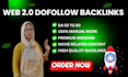 build 70 web 2 0 dofollow SEO backlinks