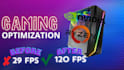 optimize and configure your PC, windows, games