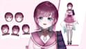 draw a cute live2d vtuber model,vtuber rigging, vtuber design,vtube studio